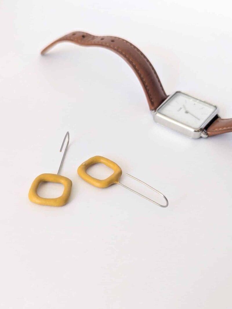Boucles d'oreilles Bubble L Carré – Image 9