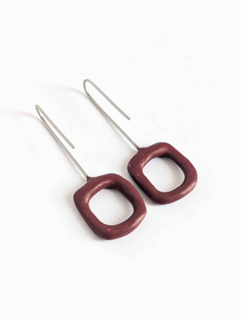 Boucles d'oreilles Bubble L Carré – Image 4