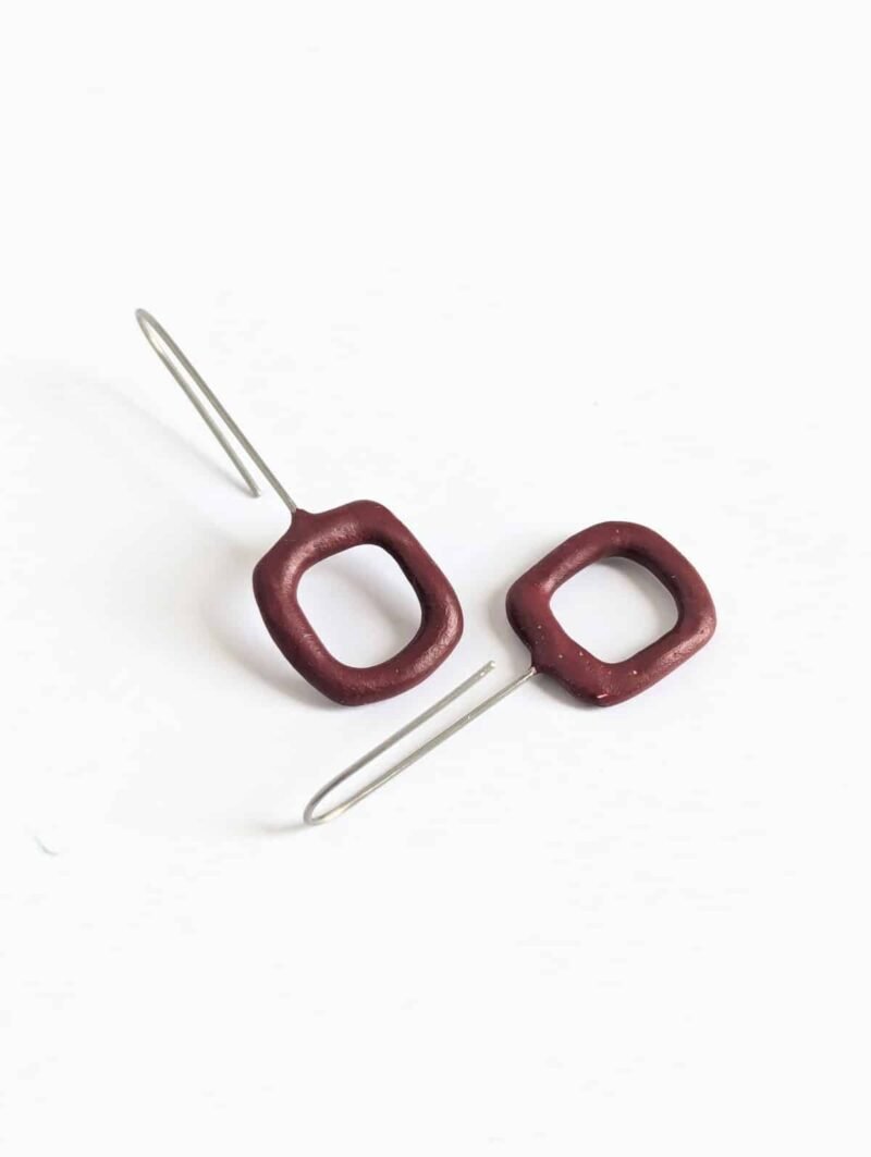 Boucles d'oreilles Bubble L Carré – Image 5
