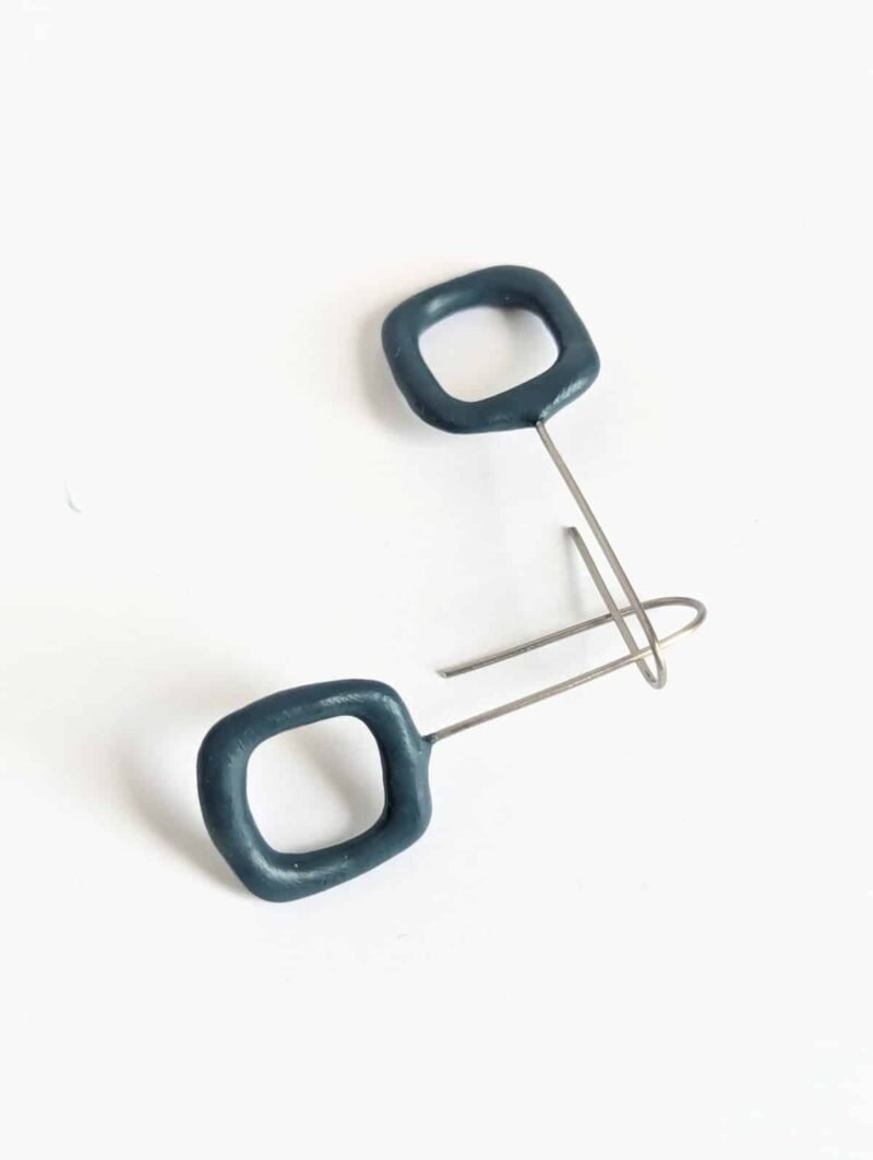 Boucles d'oreilles Bubble L Carré – Image 3
