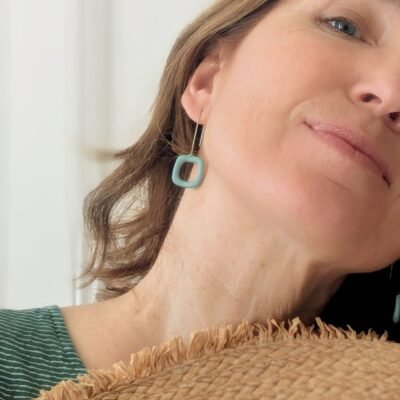 Boucles d'oreilles Bubble L Carré