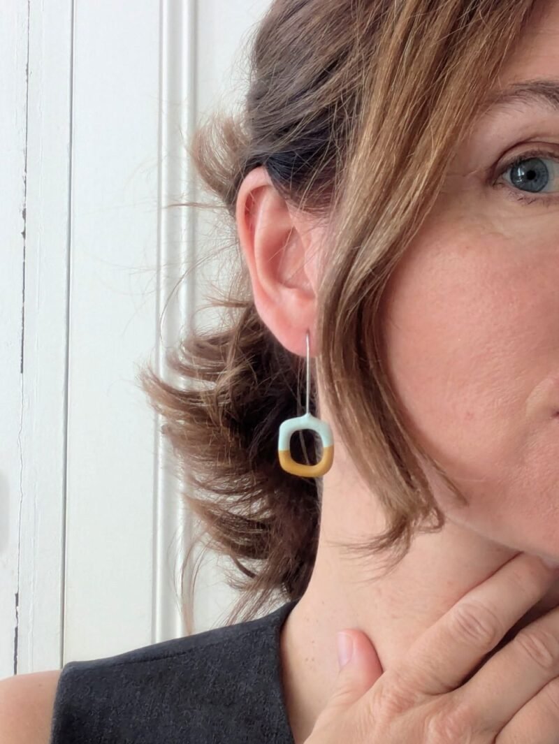 Boucles d'oreilles Bubble L Bicolore – Image 2